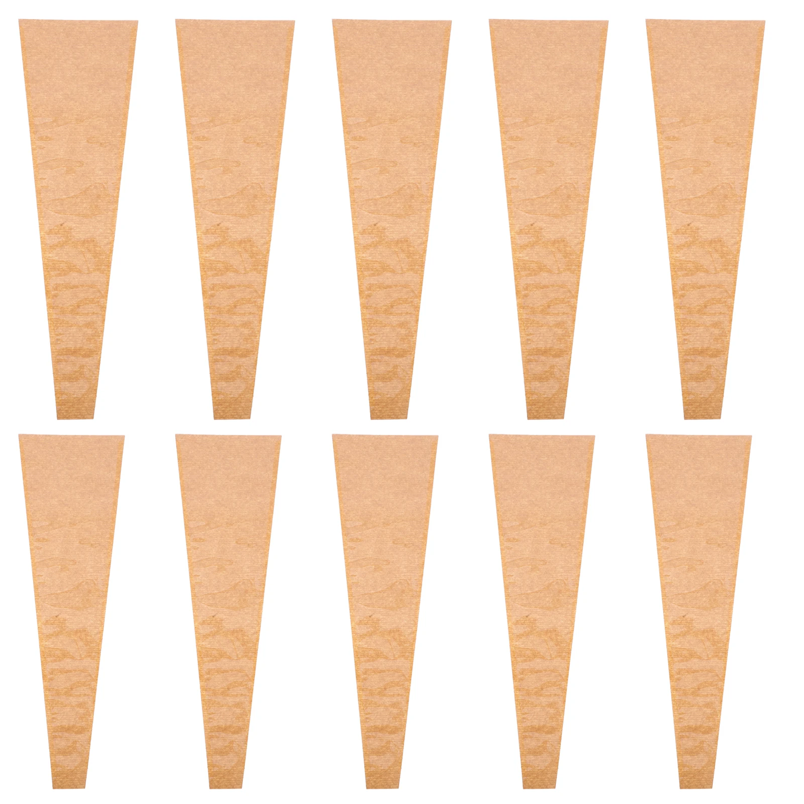 

50pcs Flower Bags Kraft Paper Transparent Single Stem Packaging Vintage Design Gift Wrapping Valentine Wedding Birthday Party