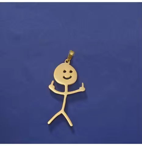 Skyrim 1pc Funny Stickman Charms Cute Stainless Steel DIY Necklace Pendant Fashion Punk Jewelry Wholesale