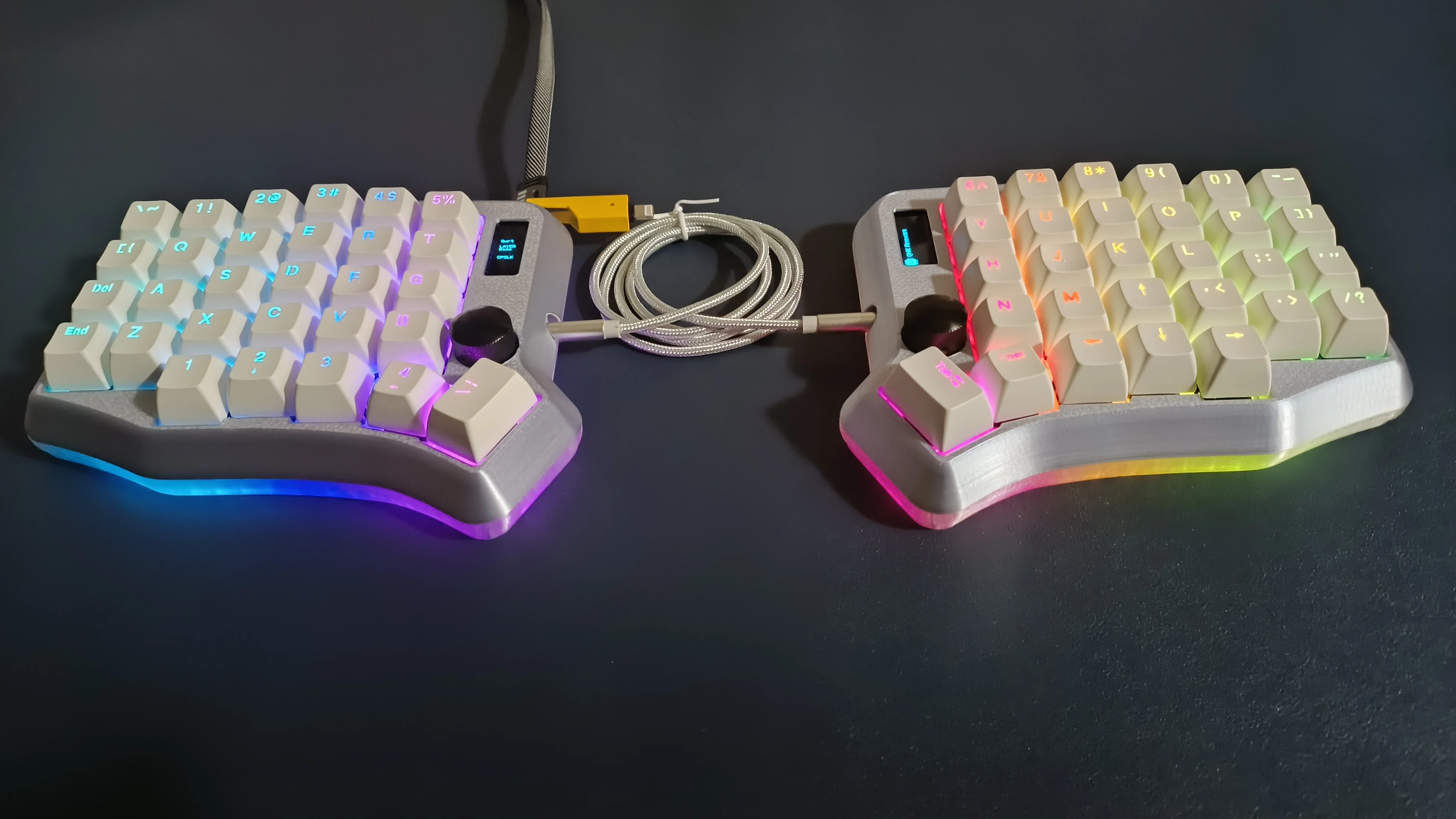 Imagem -02 - Soft Rgb Split Keyboard com Fio ou sem Fio Pcb Kit Não Pré-construção