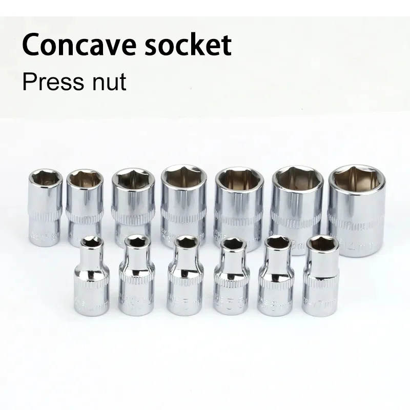 13Pcs Socket Wrench Set Hex Metric 6 Point Socket Head Bit Sleeve Kit  1/4