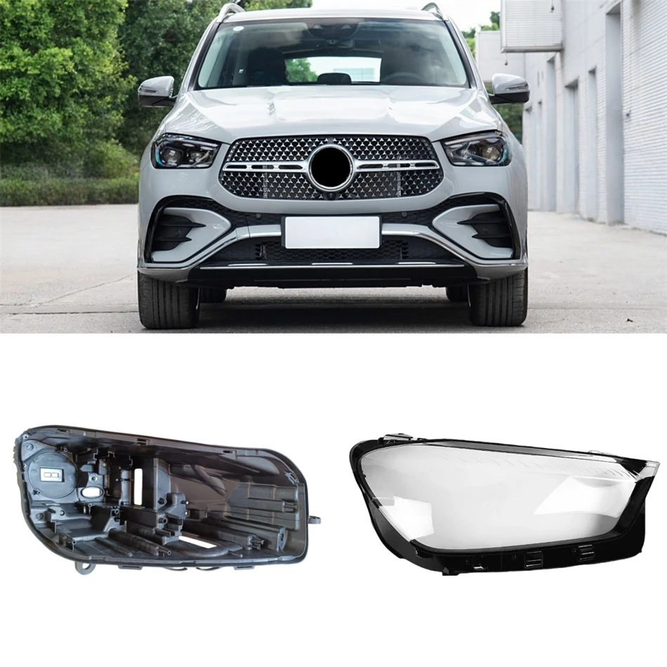 

For Mercedes Benz GLE GLE350 GLE450 2024 Auto Accessory Car Base Head Lamp Shell Lamp Holder Headlight Rubber Cover