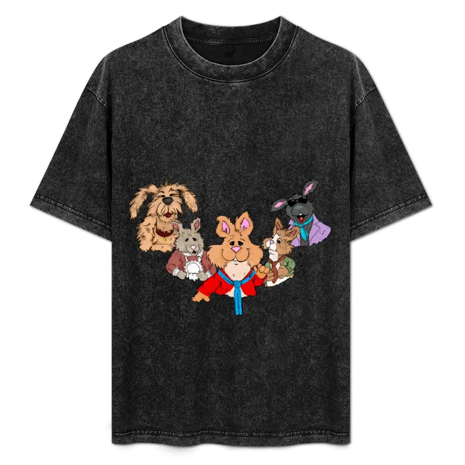 

Tale of the Bunny Picnic T-Shirt Retro Graphic Print T-Shirt