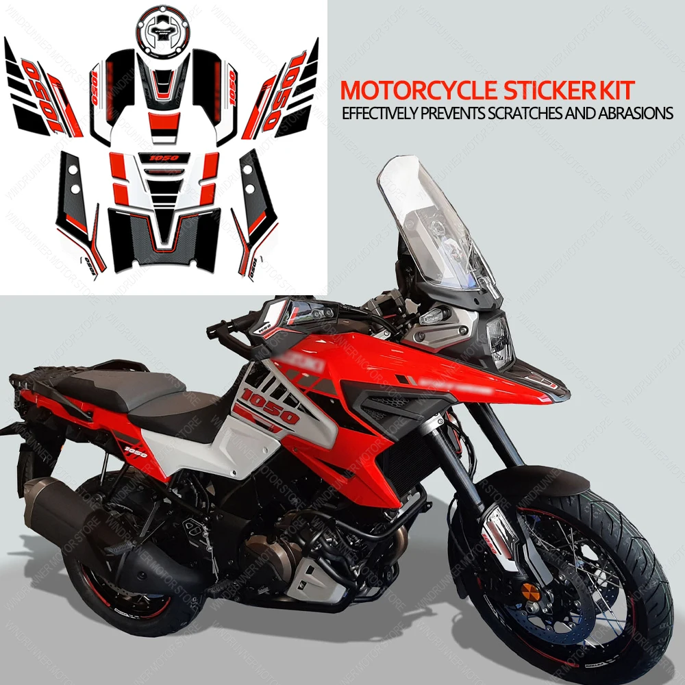 Resina epóxi 3D Etiqueta protetora, Tanque da motocicleta Pad, Kit de proteção à prova d'água, V-Strom 1050 XT