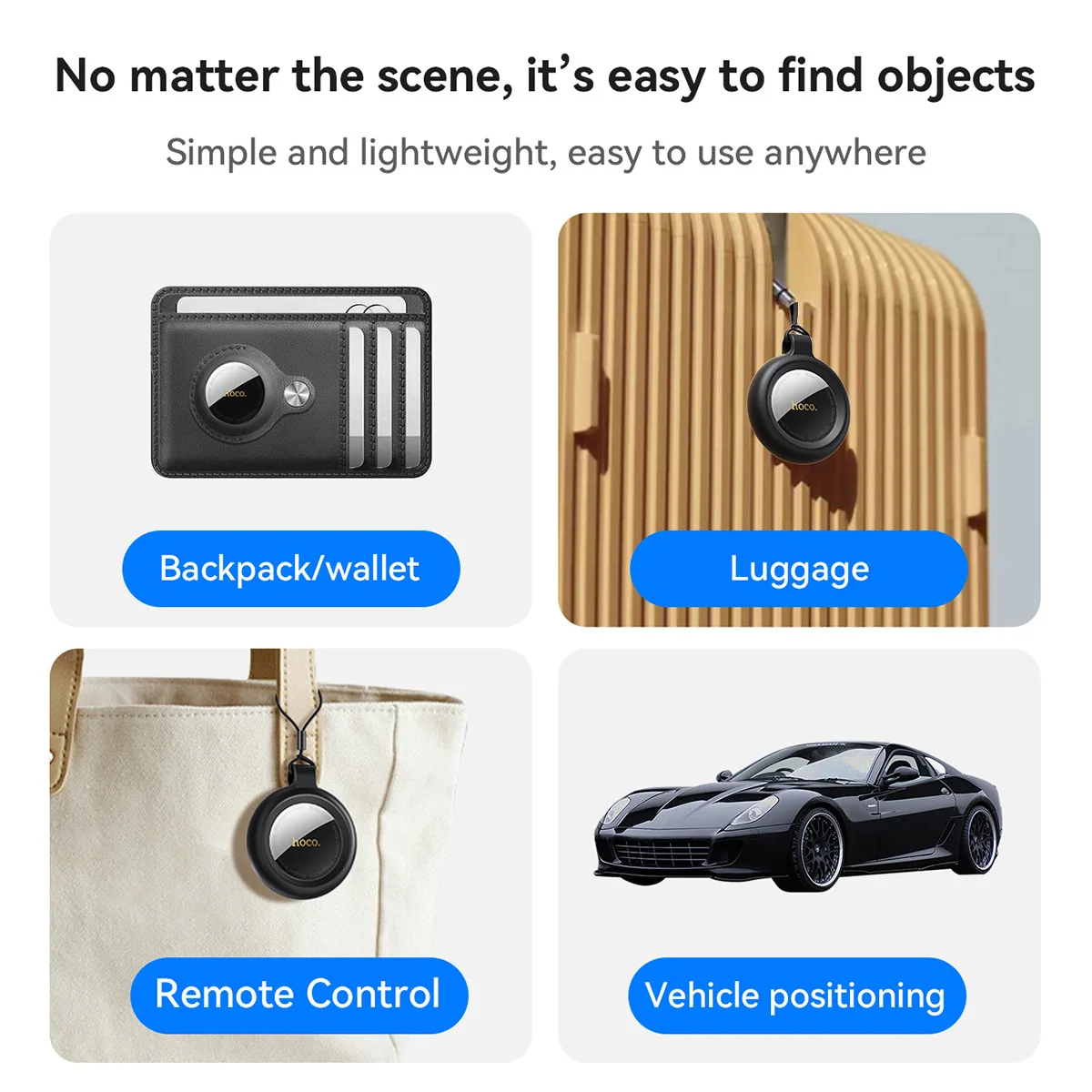 HOCO E100 Anti Lost อุปกรณ์สําหรับ Apple ค้นหา App ของฉันระบบ IOS GPS Globla Locator MIni Tracker สําหรับรถสัตว์เลี้ยงพวงกุญแจกระเป๋าสตางค์ Finder