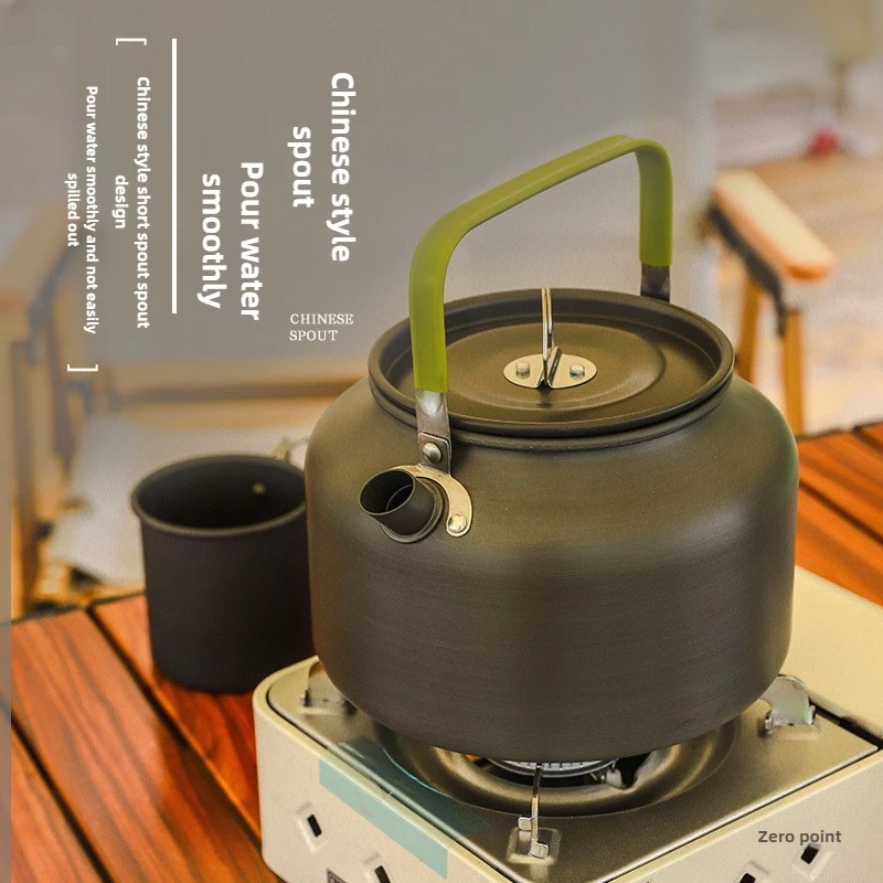 

1.1L 1.6L camping kettle, outdoor camping, hiking, fishing, portable coffee pot, picnic supplies, travel cooking utensils