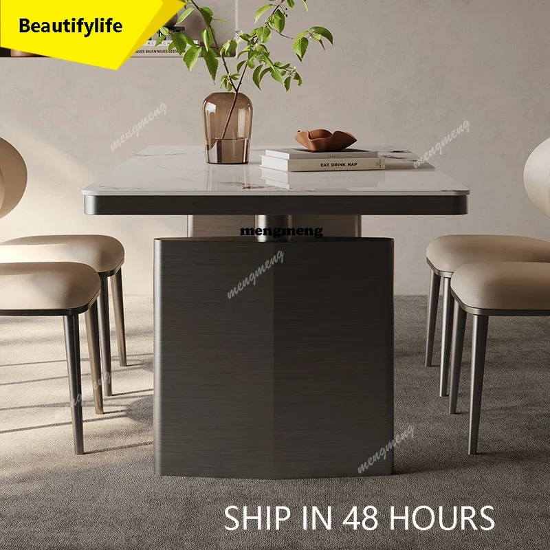 

CC Italian High Quality Dining Table Light Luxury Modern Aesthetics Comfortable Designer Restaurant Table Muebles Home Furniture