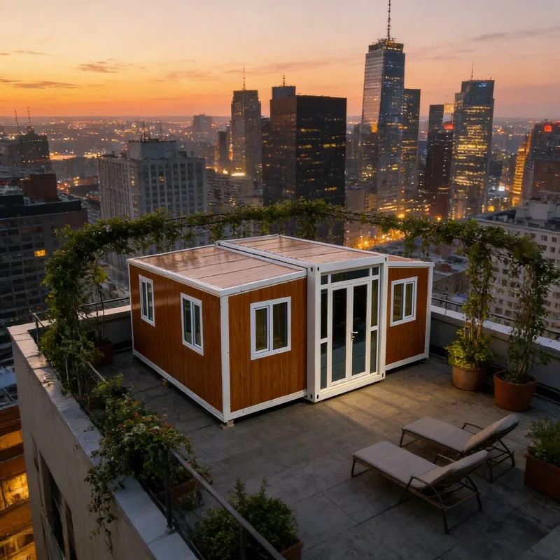Luxury Expandable Container House 40ft 2-5 Bedroom Foldable Prefab Villa Quick Build Steel Home with Bathroom for Real Estate