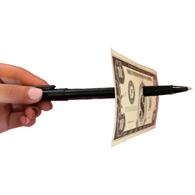 Penetration Pen Magic Pen Mystery Trick Pen The Classic Pen Through a Dollar Magic Prop Gift for Magic Beginner Adult Kids Teens