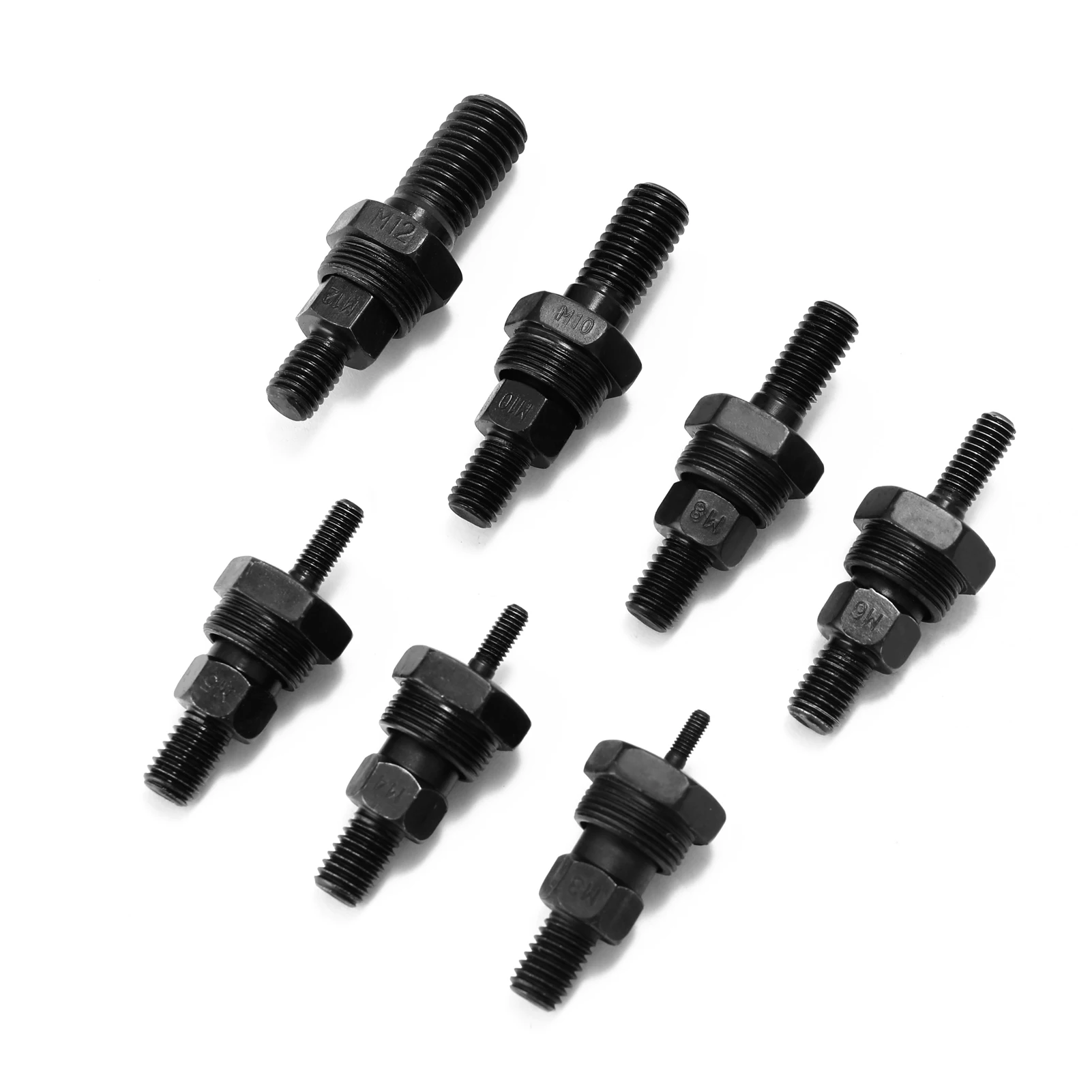 M3 M4 M6 M8 M10 M12 Mandrel Riveter Machine Accessory Threaded Mandrel Rivet Nut Adapter Pull Rod Riveter Riveting Heads