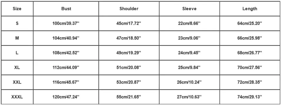 T-Shirt Casual Short Sleeved T Shirt Unisex Tee