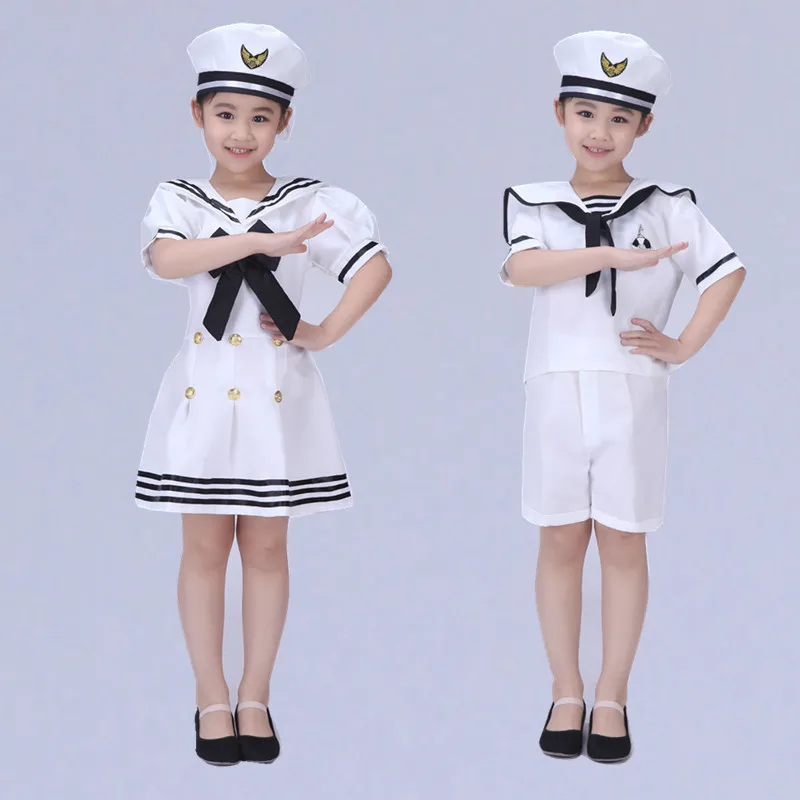 Children\'s Little Navy Dance Costume for Chorus Performance Cosplay Costumes Anime Cosplay