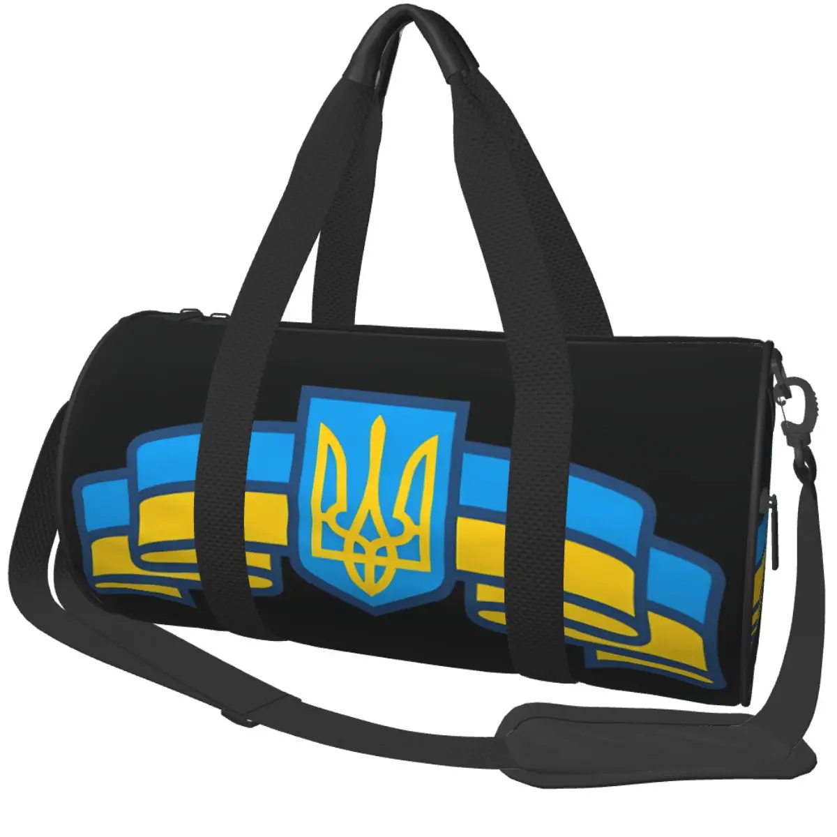 Ukrainian Symbols Sport Bags with Shoes Gym Bag Oxford Men Custom Handbag Swimming Funny Fitness Bag