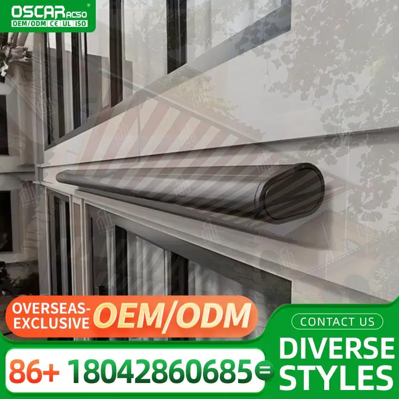 

Outdoor Motorized Retractable Patio Awning Electric Wall Mounted for Garden Terrace Balcony Retractable Awning