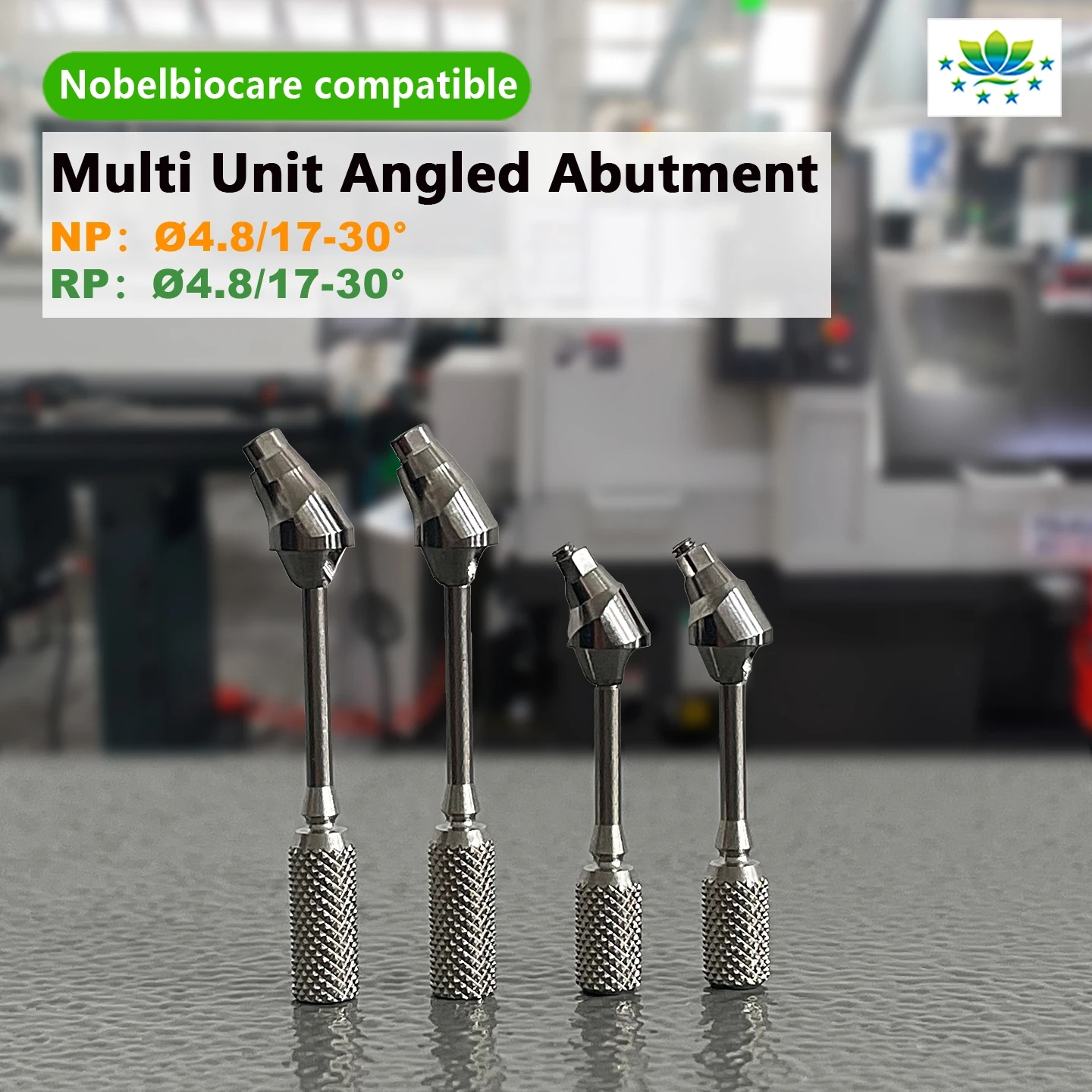 Multi Unit Angled Abutment Nobel Compatible Ti Grade 5 Internal Connection Screw Retained Platform Transfer Lab Direct 17/30°