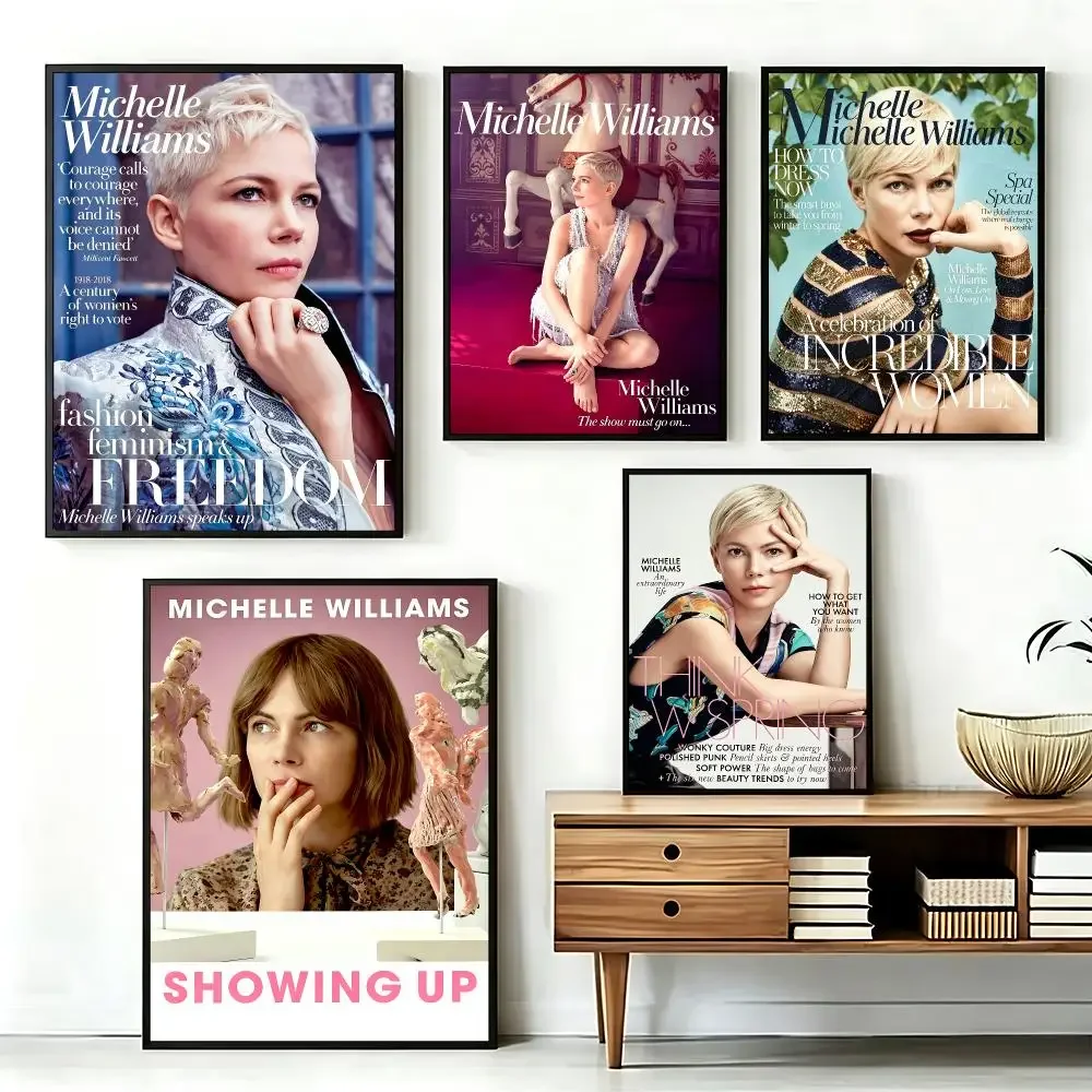 actor Michelle Williams Poster HD Printing Fresh and Nordic Home Decor Wall Art for the Living Rooms Hallways Gift Giving