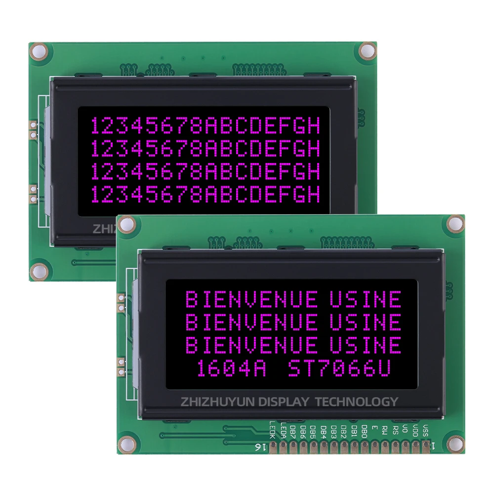 1604A 3.3V European Character LCD Module Display BTN Black Film Yellow Character Industrial Control Computer LCM Lcd Display