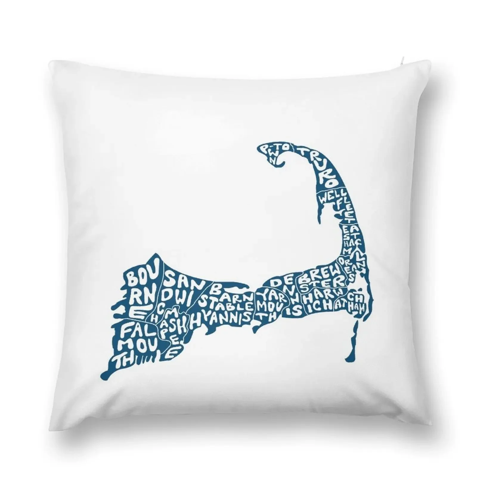 Hand drawn Cape Cod map Throw Pillow bed pillows Decorative Sofa Cushion pillow