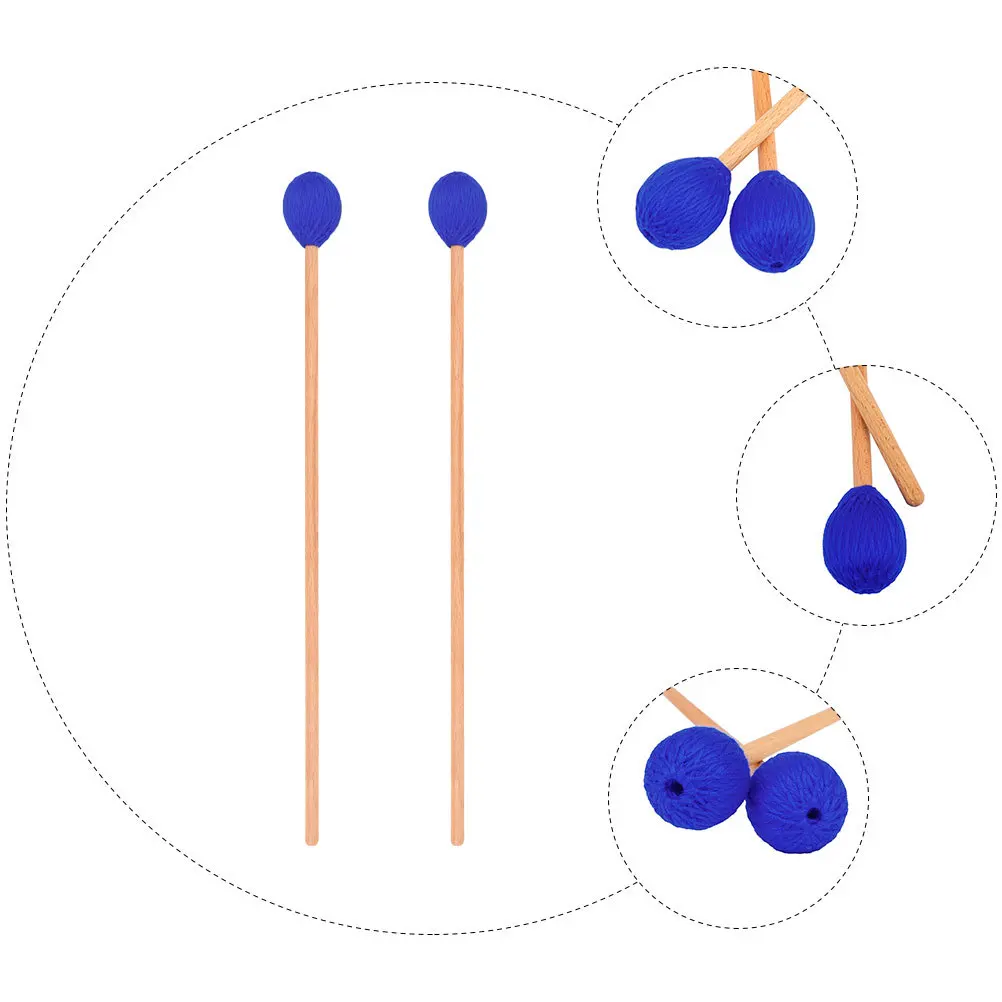 

1Pair Long Lasting Marimba Mallets Wooden Wool Drum Stick Perfect for Marimba Tongue Drum Stage Performances Musical Instrument