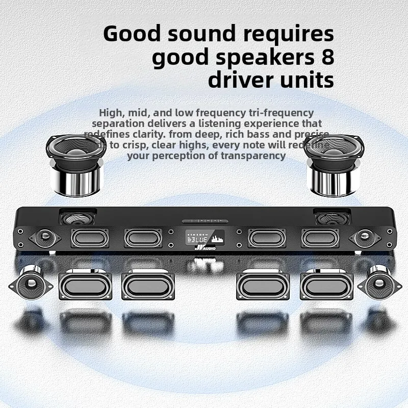 Wireless Home Theater System with Virtual Surround Sound 3D Surround Wireless Subwoofer for Karaoke