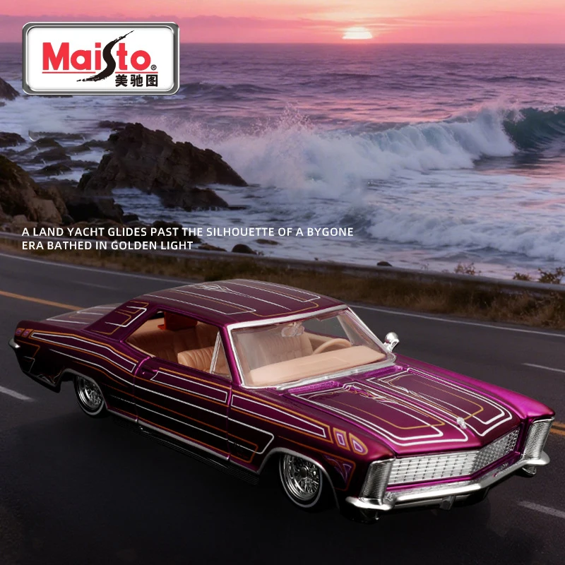 Maisto 1:26 Buick Riviera 1965 Modified  Alloy Car Diecasts & Toy Vehicles Car Model Miniature Scale Model Car For Children view 3