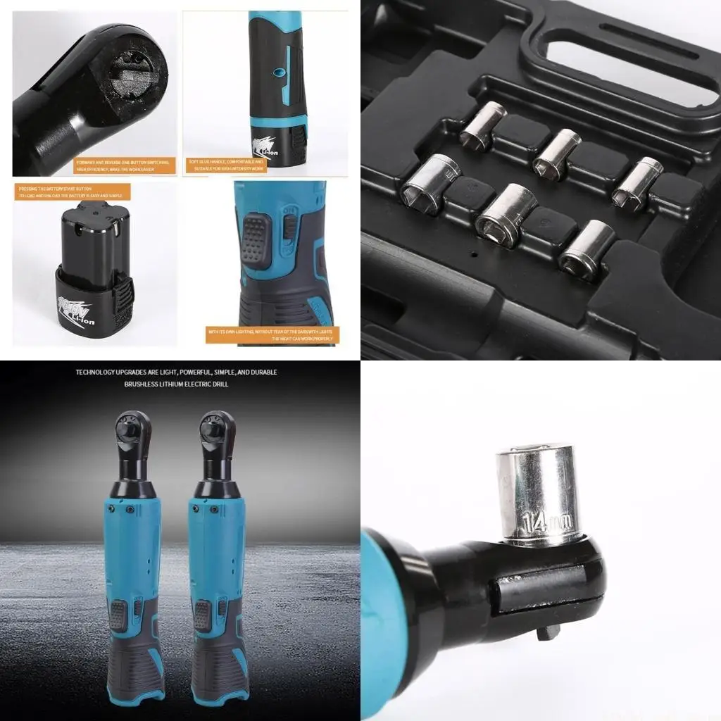 

A2BE Беспроводная электрическая трещотка, 500 об/мин, инструмент с трещоткой, 3/8 дюйма, инструмент с трещоткой с высоким 40 с