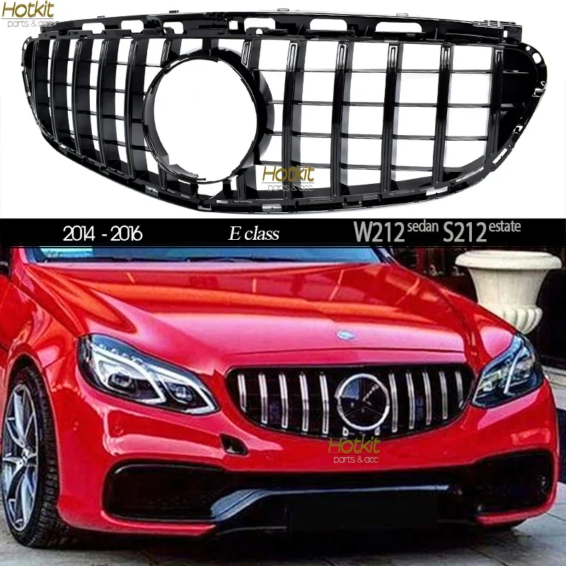 

Panamericana GT черный, серебристый, решетка переднего бампера, сменная решетка радиатора для Mercedes Facelift W212 S212 E Class 2014-2016