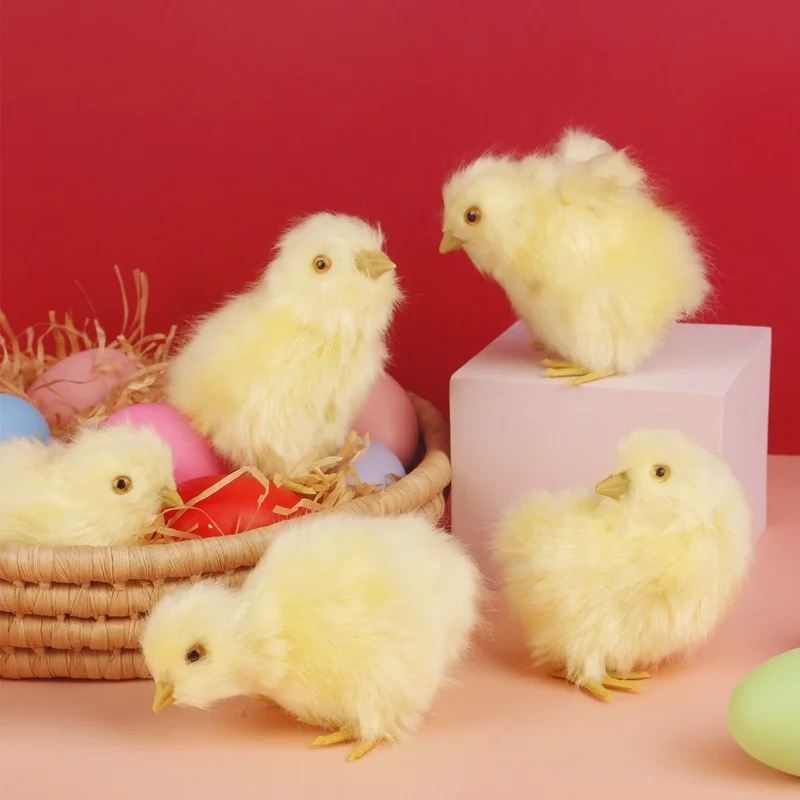 Kuiken simulatie dier knuffel schattig huisdier gele eend pop auto tas hangende godin decoratie ornament