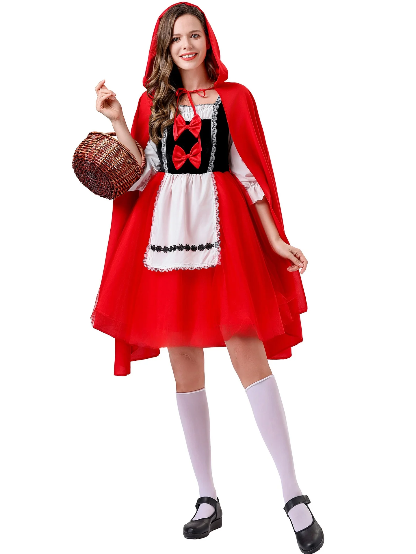 Disfraz Medieval de Cuento de Hadas para Halloween, Disfraz de Caperucita Roja y el Lobo, Ropa para Representaciones Teatrales, Traje Tradicional Chino