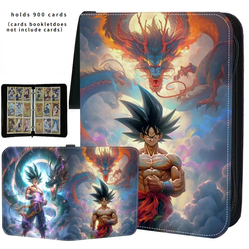 Anime Dragon Ball Son Goku Vegeta Frieza 400-900pcs Card Book Game Card Zipper Holder Binder VMAX Collection Kids Toys Gift