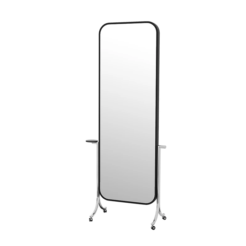 

Full Body Mirror Movable Mirror with Pulley Rotating Floor Mirror Magazine Rack Light Luxury Premium
