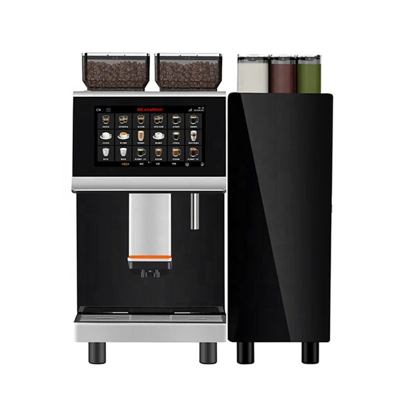 Dr.coffee F22 One Stop Coffee Solution Two Bean Hopper Three Powder Container Commercial Automatic Coffee Machine