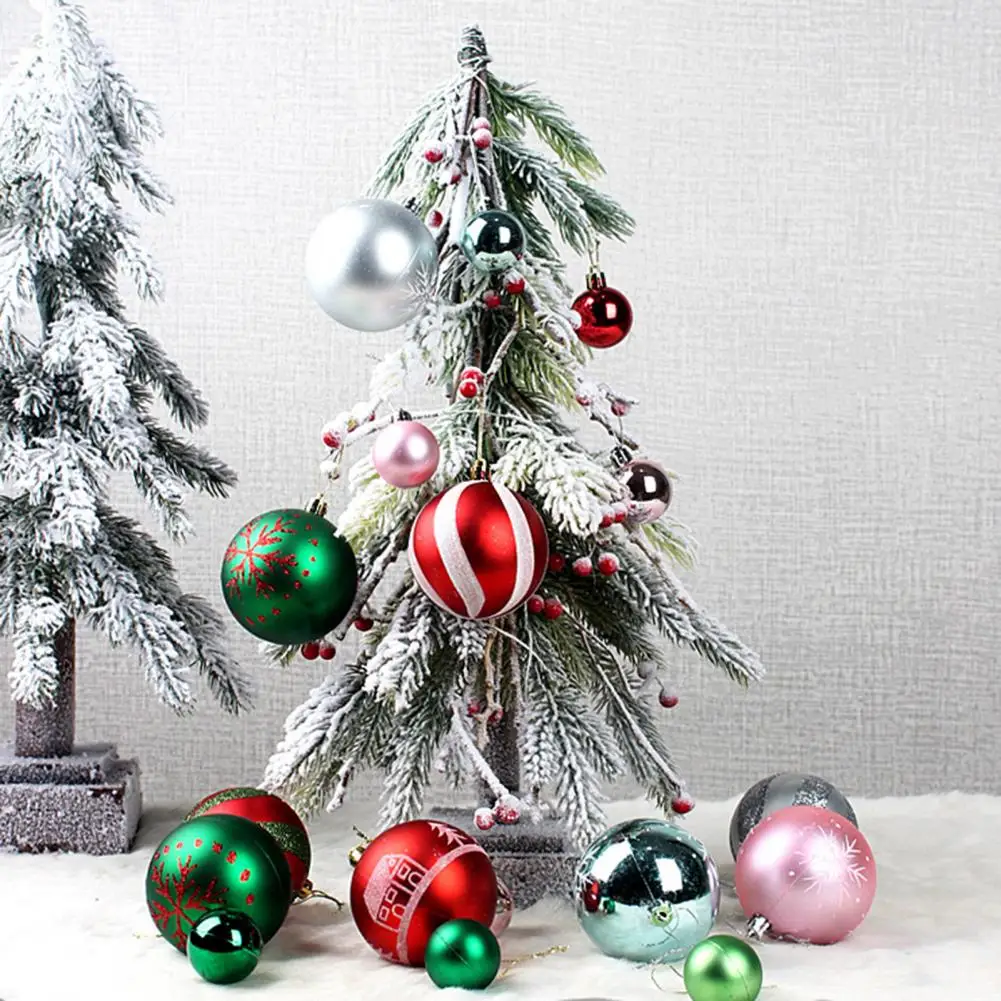 44Pcs Christmas Balls Ornaments Xmas Tree Hanging Ball Decor Shatterproof Ball Pendant For Holiday Wedding Party Decoration