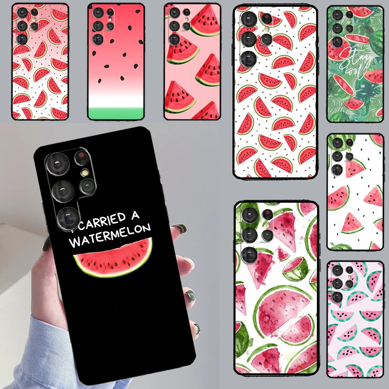 Summer Fruit Watermelon Case For Samsung Galaxy S23 S21 S22 Ultra S20 FE S8 S9 S10 Plus Note 10 Note 20 Ultra Cover