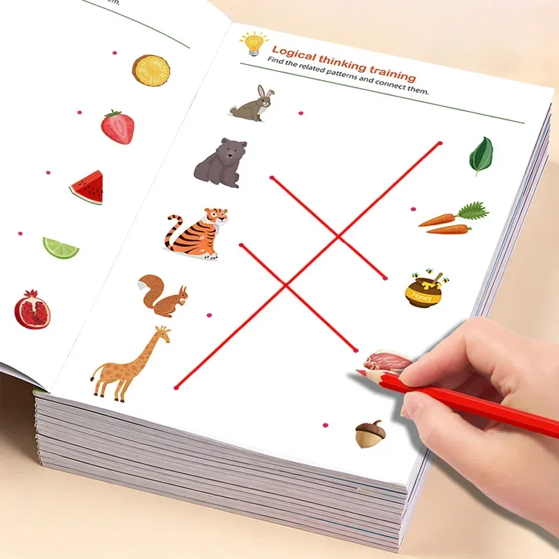 Visual Matching Activity Manual, 32 Pages of High-definition Color Pages, A5 Size, Paired Connection Activity Exercise Book