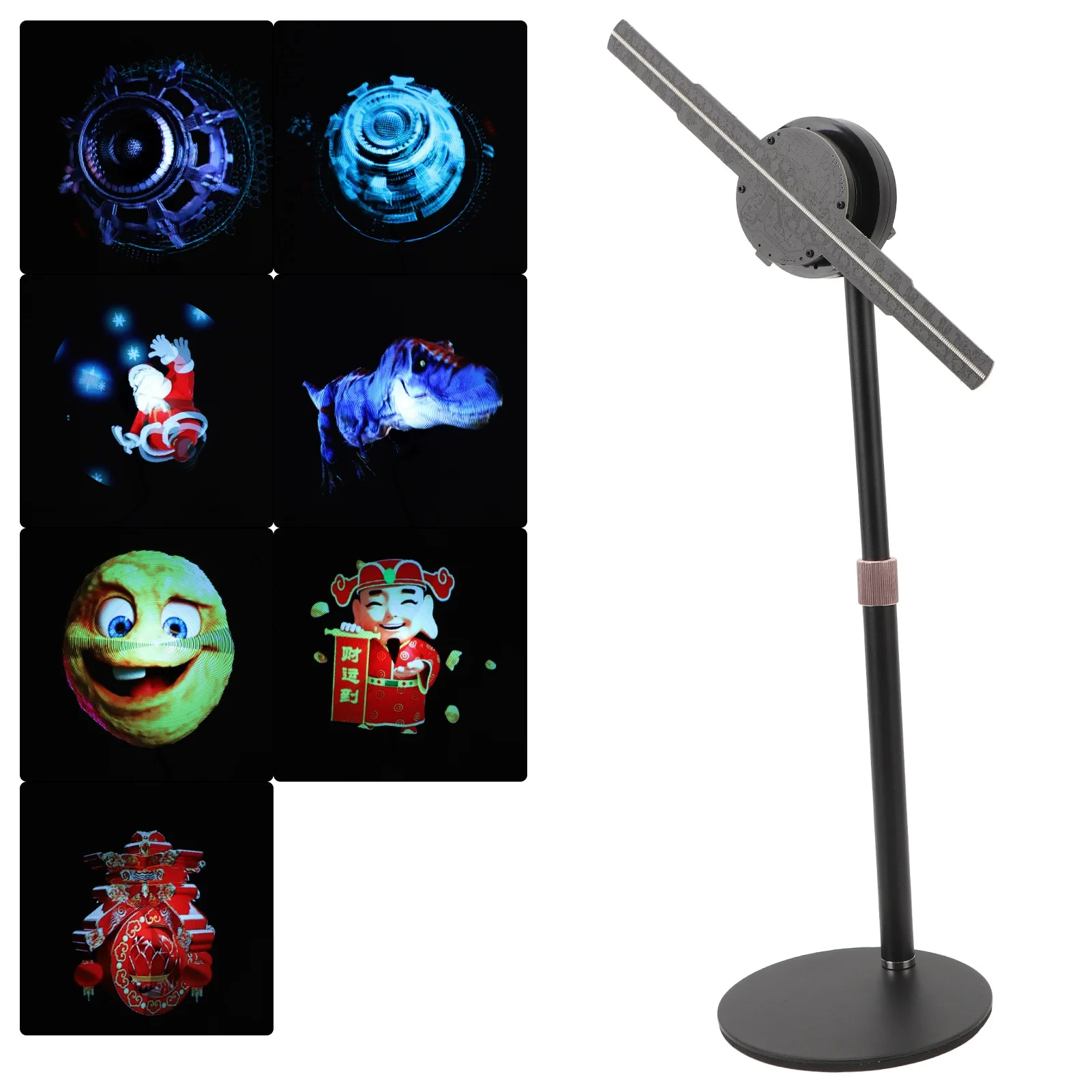 11inch 3D Holographic Fan  HD 256 LED Support WiFi APP Hologram Projector Fan for 