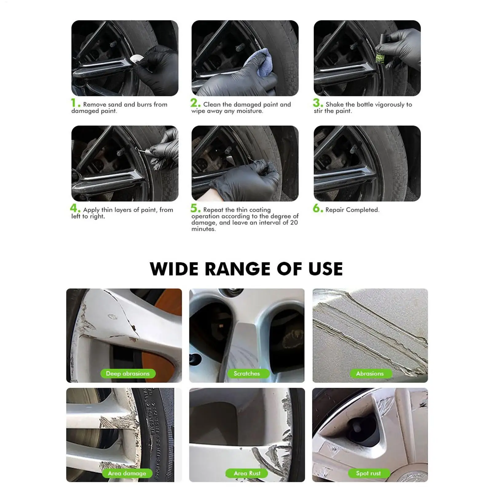 

Для Tesla Model Y/3 краска для колес для ободков 10 мл автоаксессуар с перчатками губка ремонт автомобильной краски для автомобильных шин