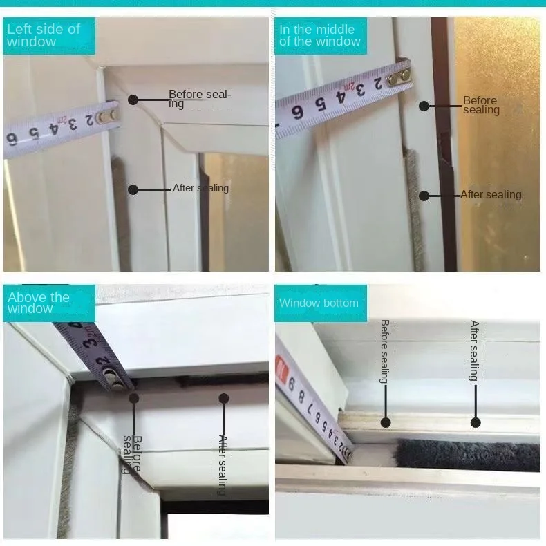 5/10/20M Neues Winddichtes Dichtungsband für Zuhause, Felltürdichtung, Schalldämmung für Türen und Fenster, Staubschutzstreifen, Wetterschutzleiste – Detail 1