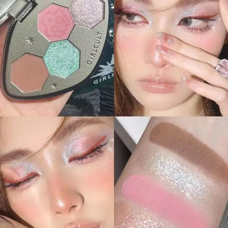 Girlcult-sombra de ojos Phantom de 4 colores, brillo mate de larga duración, superbrillante, camaleón, maquillaje para mujer, novedad