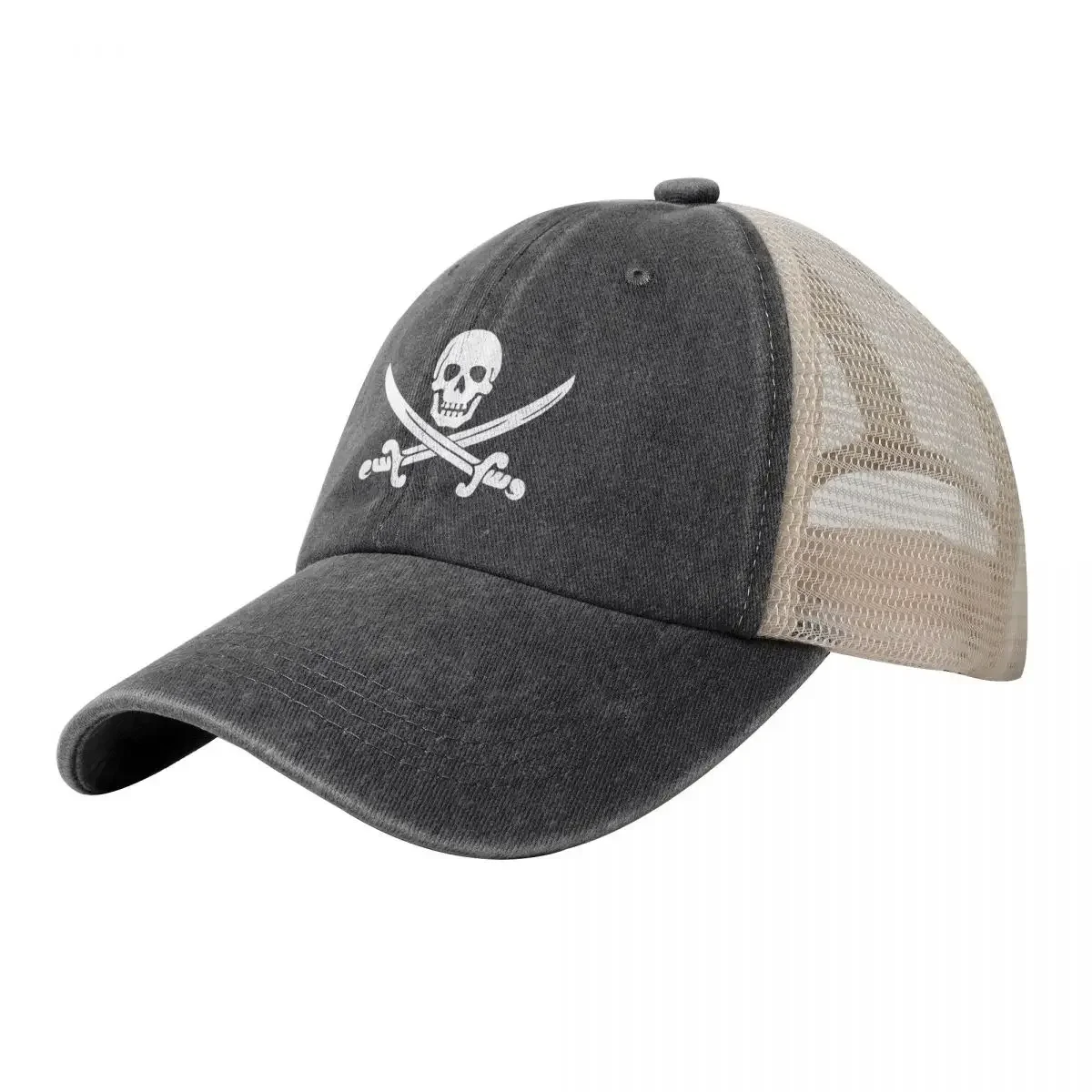 

Pirate Skull Cross Swords Baseball Cap Hat Luxury Brand Ball Cap Luxury Brand Men Hats Women's