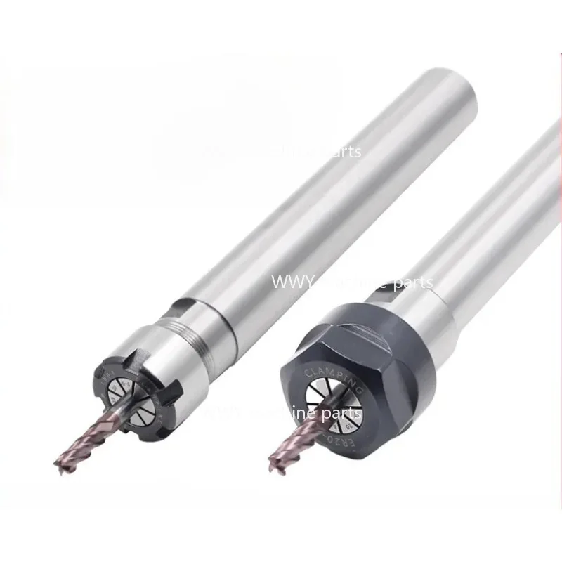 Suitable for High-precision 0.03 C20 C25 ER11 ER16 ER20 ER25 ER32 Straight Shank Extension Rod ER Chuck Holder, Lathe Milling