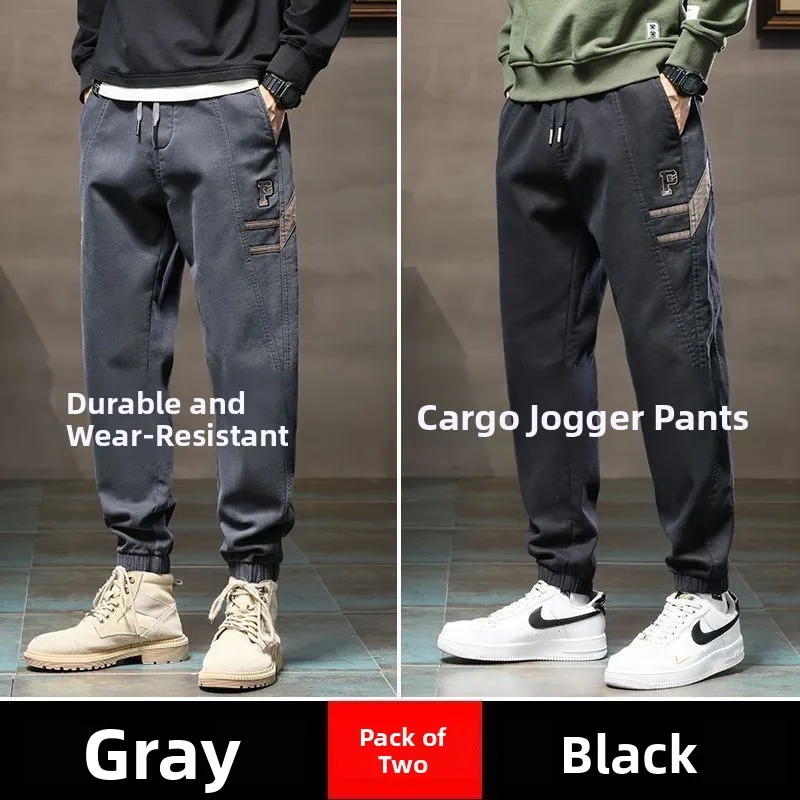 

Men's Casual Loose Fit Jeans Spring Autumn Wear for Workwear Embroidered Lettering Durable Cotton Denim Spor Workwear