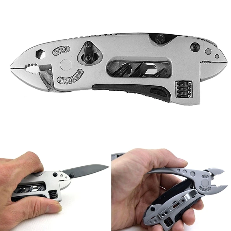 Multitool Pliers Pocket Knife Screwdriver Kit Adjustable Wrench Jaw Spanner Repair Outdoor Camping Survival Multi Tools-A68X - view 4