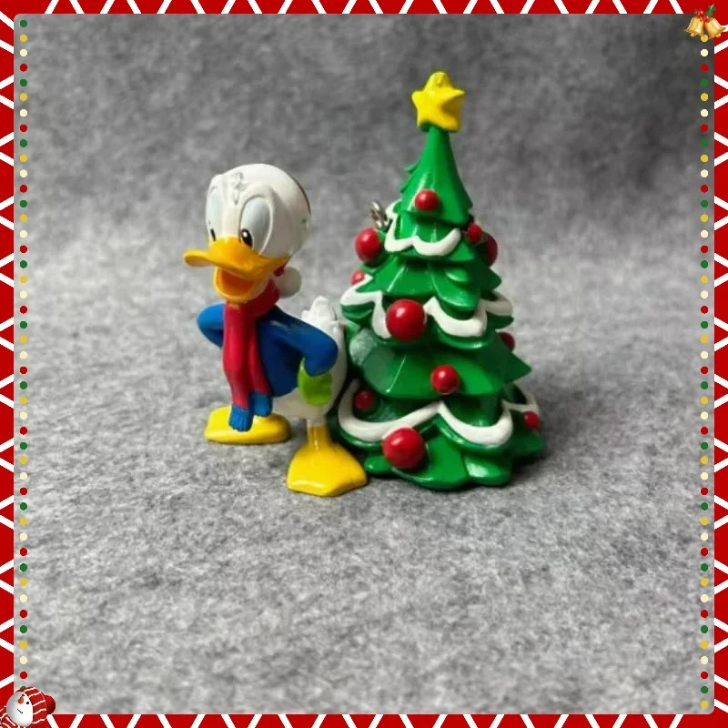 Figuras de Disney de 6 piezas, Mickey Mouse, Minnie, Pato Donald, adornos coleccionables, regalo de Navidad, llavero de juguete