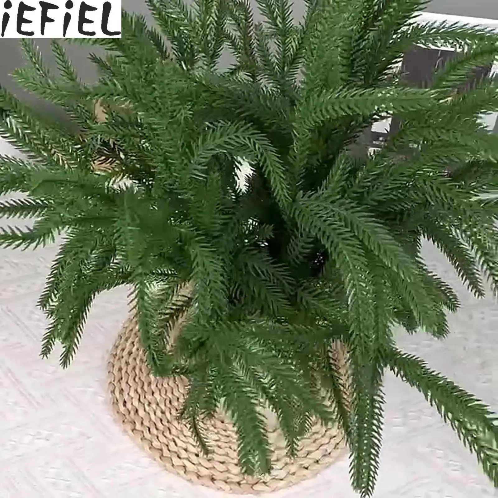 

Handmade Plants Artificial Ferns Green Leaves Simulated Flowers Outdoor Wedding Office Homes Dining Table Courtyard Decor