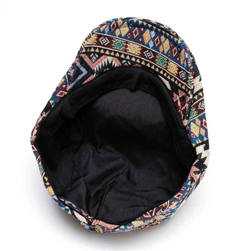 2024 الخريف والشتاء البوليستر طباعة موزع الصحف قبعات شقة بلغت ذروتها قبعة الرجال والنساء الرسام قبعات بيريه 154 #6