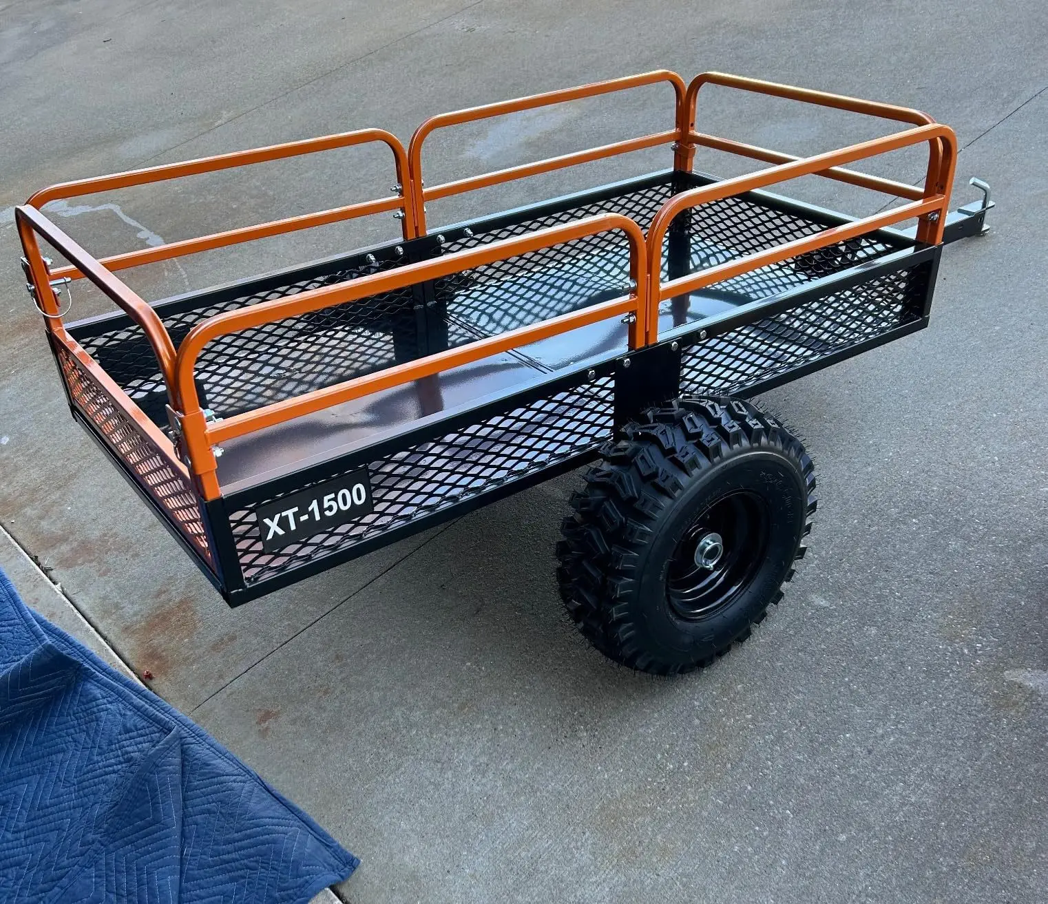 Carrito utilitario ATV con capacidad de carga de 20251500LBS, remolque de carga, remolques de jardín, carrito volquete de granja, cortacésped, remolque basculante