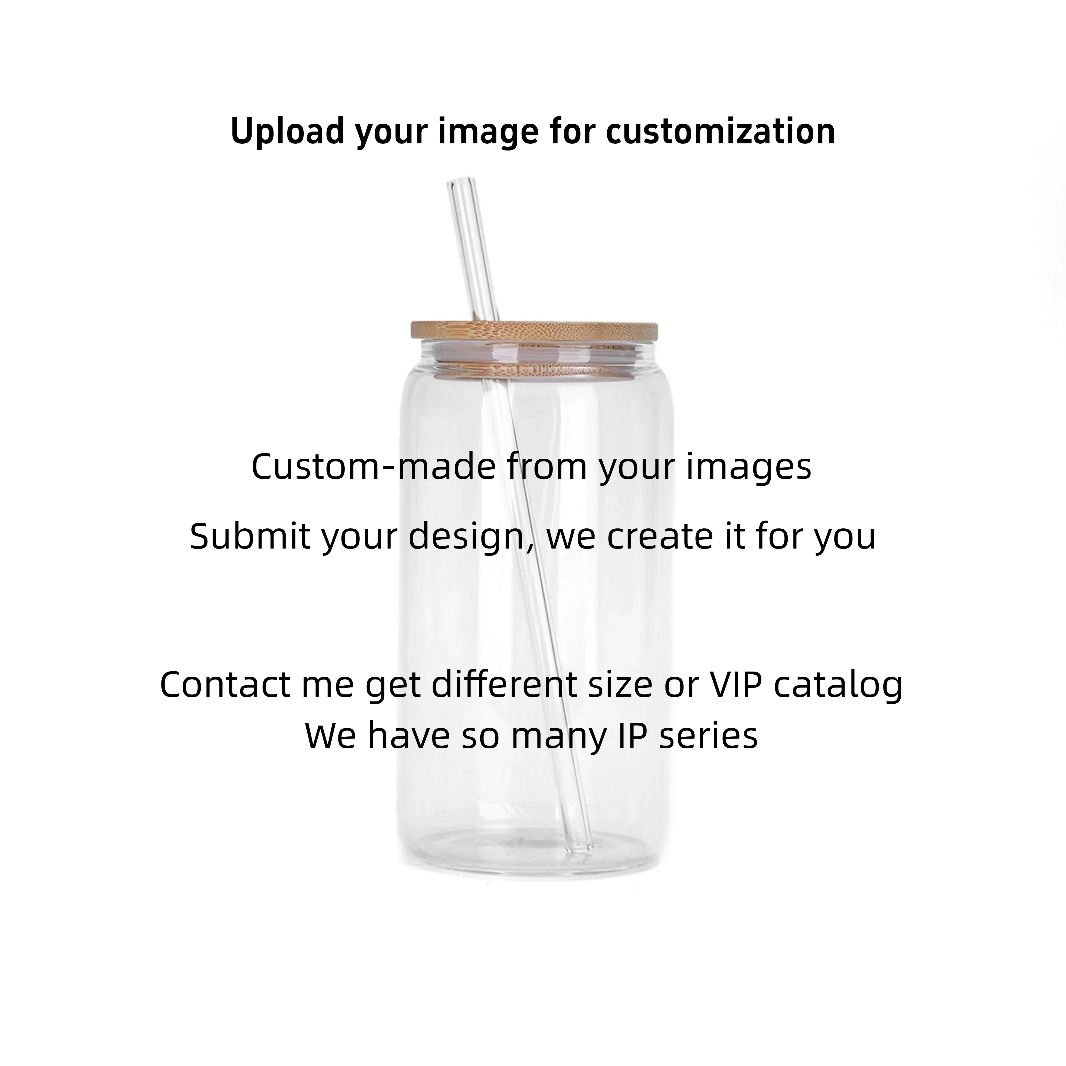 Custom Design16OZ UV DTF Cup Wraps Transfer Sticker For Glass Libbey Can Bottle Selfadhesive Washable DIY 3D Stickers