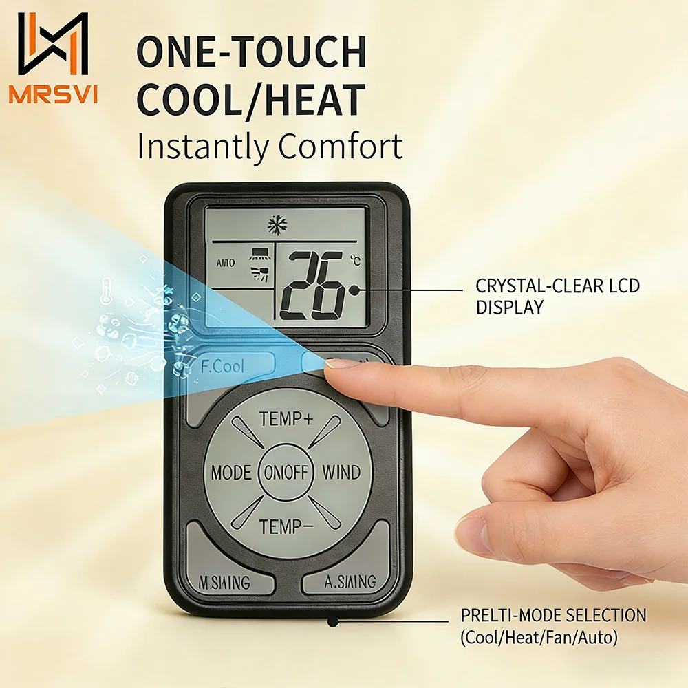 Mrsvi Q58 Mini Portable Universal A/C Remote Control  Compatible With All Major Air Conditioner Brands And Models