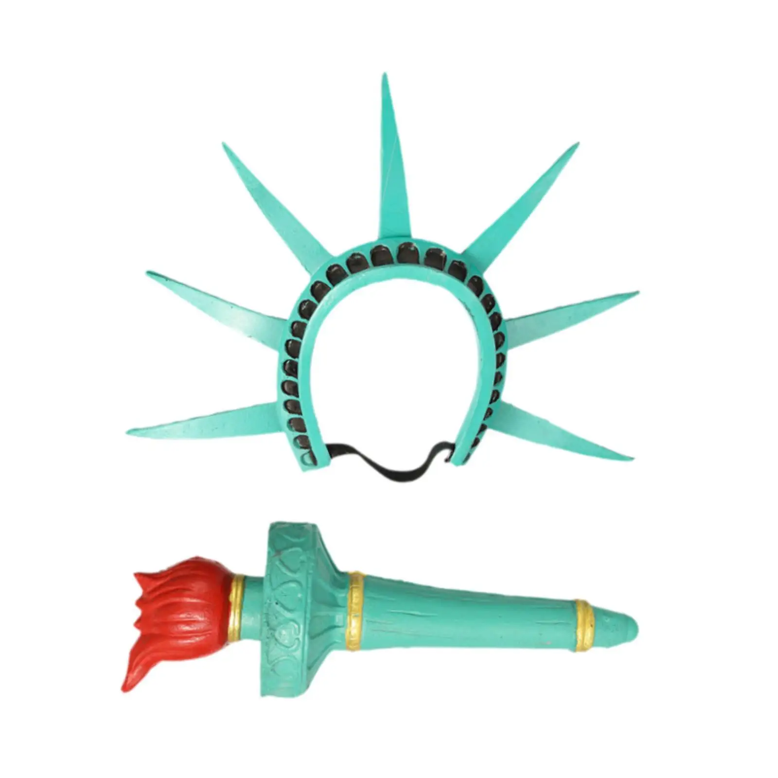 Statue of Liberty Torch and Crown Cosplay Headpiece for Women Independence Day July 4th Patriotic Party Prop
