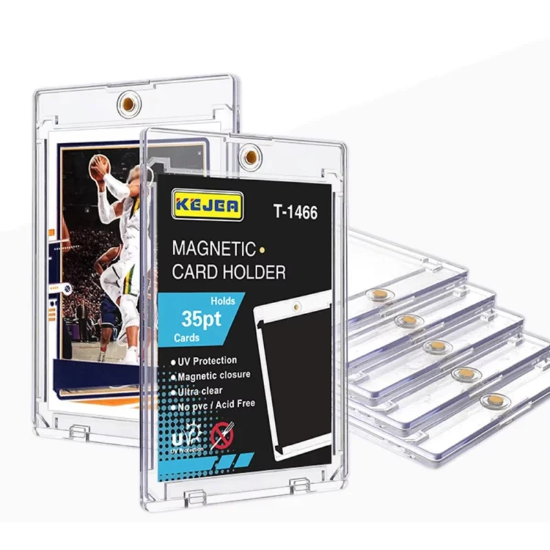1/5/10PCS Étui de présentation transparent pour cartes à collectionner (jeux, sport, Kpop Idol) avec fermeture magnétique et pochettes de protection pour photos